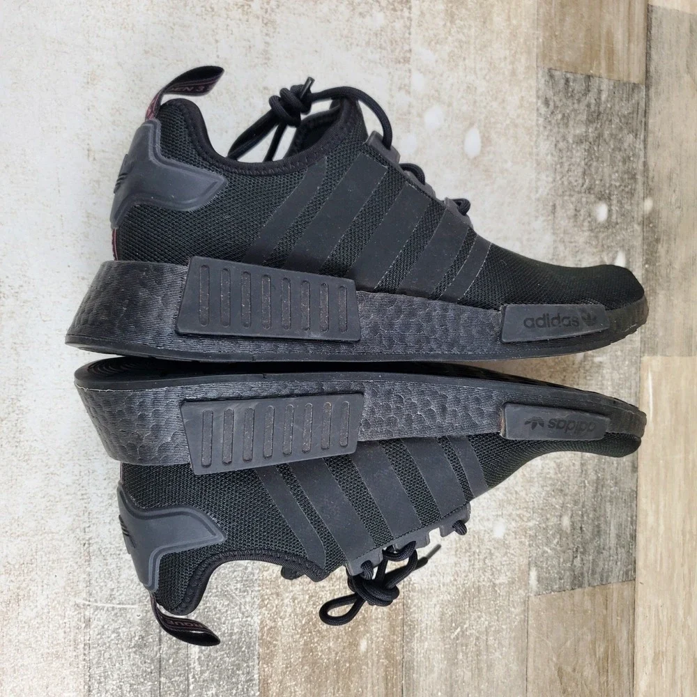 Adidas NMD R1 Primeblue Womens Sandals Sz 10 Black Athletic Running Sneakers